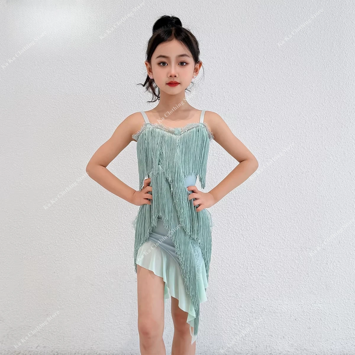 

Fringe Skirt Samba Latin Dance Dress Girls Latin Practice Dress Ballroom Dance Competition Dresses Girls Performance Costume