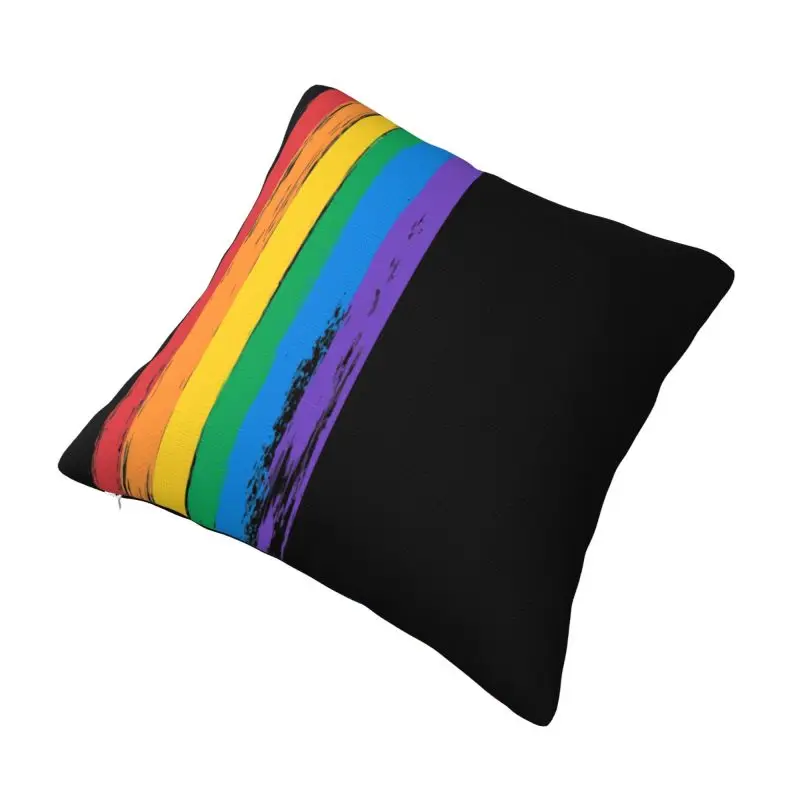 Custom Flag LGBT Cushion Covers Gay Pride Lesbian Velvet Luxury Throw Pillow