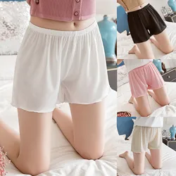 Women Spring Summer Plus Size Safety Shorts Pants Loose Elastic Waist Home Sleep Shorts Nightwear Bottom Thin Pajamas Women