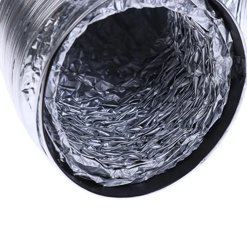 New 4 Inch 100Mm Ventilation Pipe PVC Aluminum Tube Air Ventilation Pipe Hose Flexible Exhaust Duct 1.5M Air System Vent
