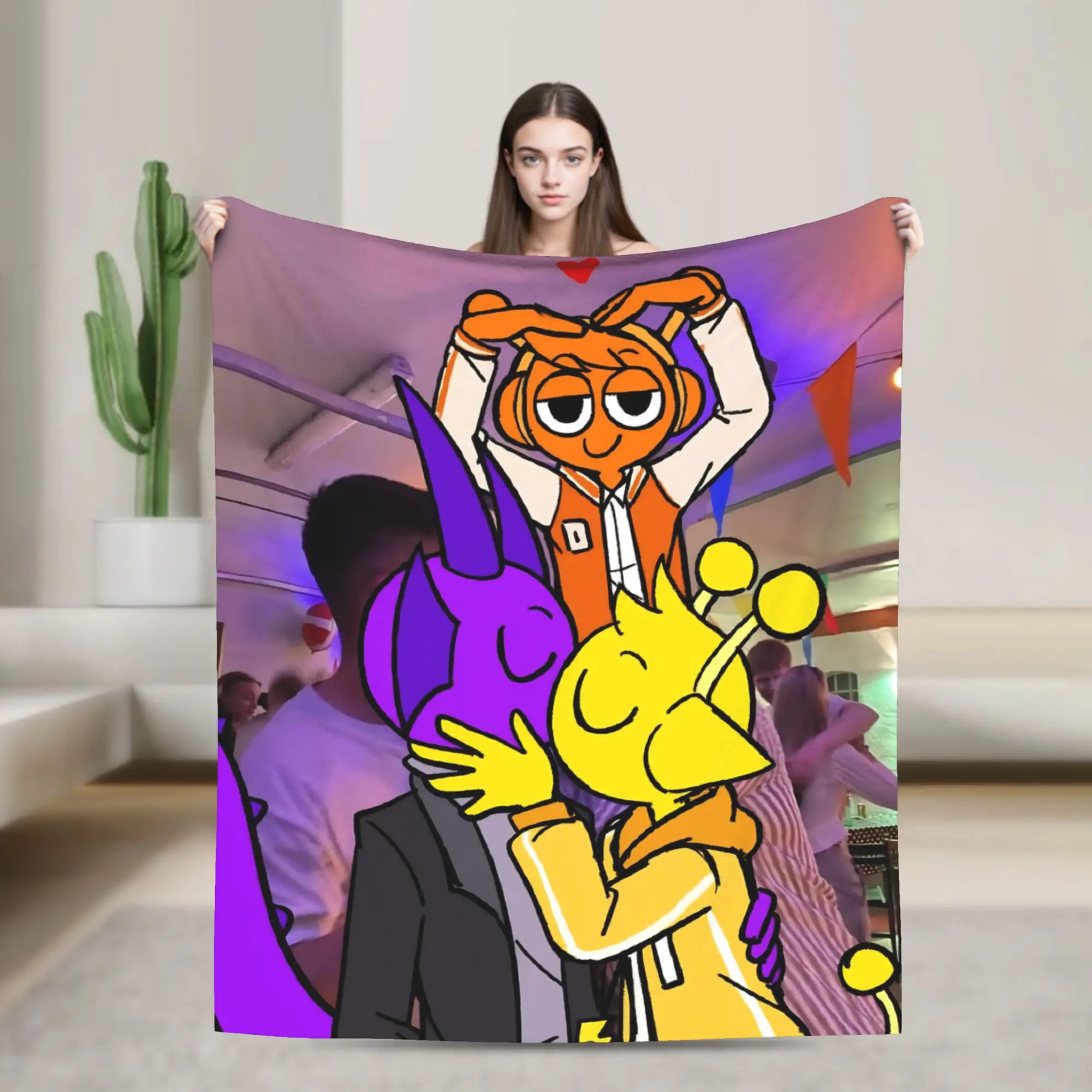 Simon Purple Sprunk Games Funny Flannel Blanket  Customized Throw Blanket for Home Hotel Sofa  200x150cm Bedspread