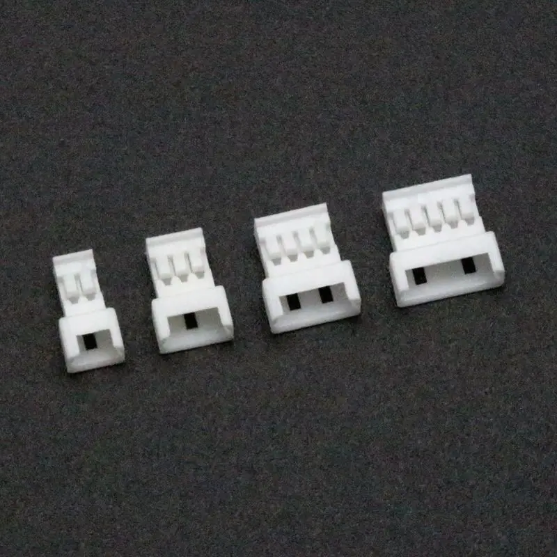 50Pcs Micro JST 1.25 Air docking Female Connector Housing 1.25mm Pitch 2P3P4P5P6-10P Plug Plastic Shell With Terminal Metal Pins