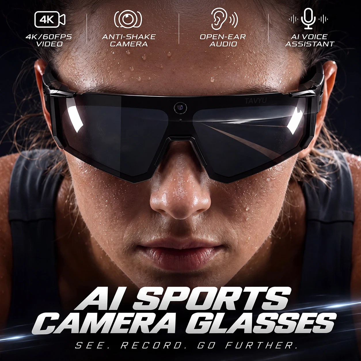 Audio Music Arabic - AI Sport Smart Glasses met Camera