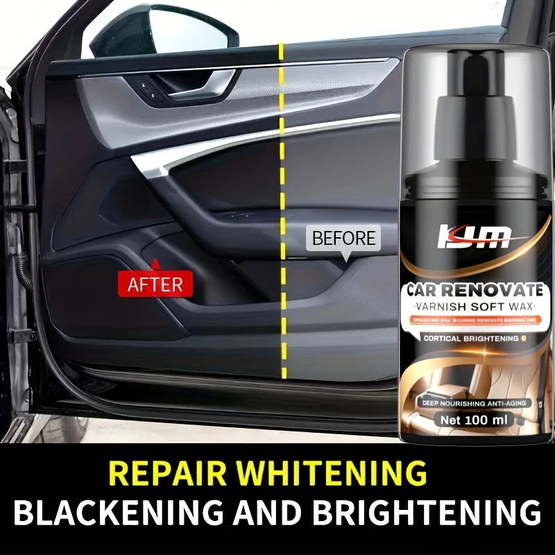 

Воск для обновления салона автомобиля KJM — полирует и восстанавливает искусственные, пластиковые поверхности для сидений, обуви, сумок и мебели для дома