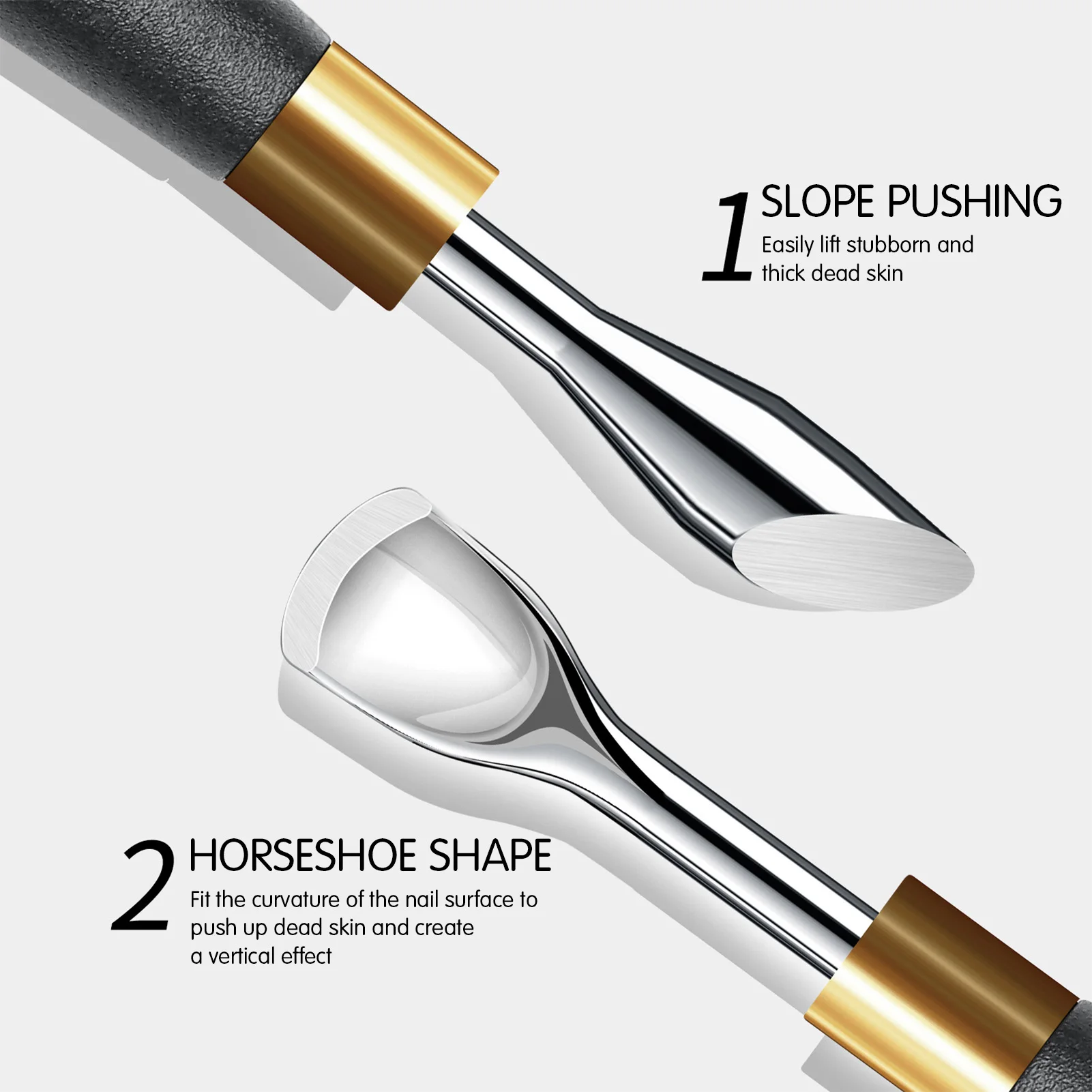 هوك نوع انتهازي للبشرة مزيل طلاء الأظافر هلام مسمار البولندية مقشرة مكشطة الفولاذ المقاوم للصدأ أداة مانيكير نظيفة لفن الأظافر