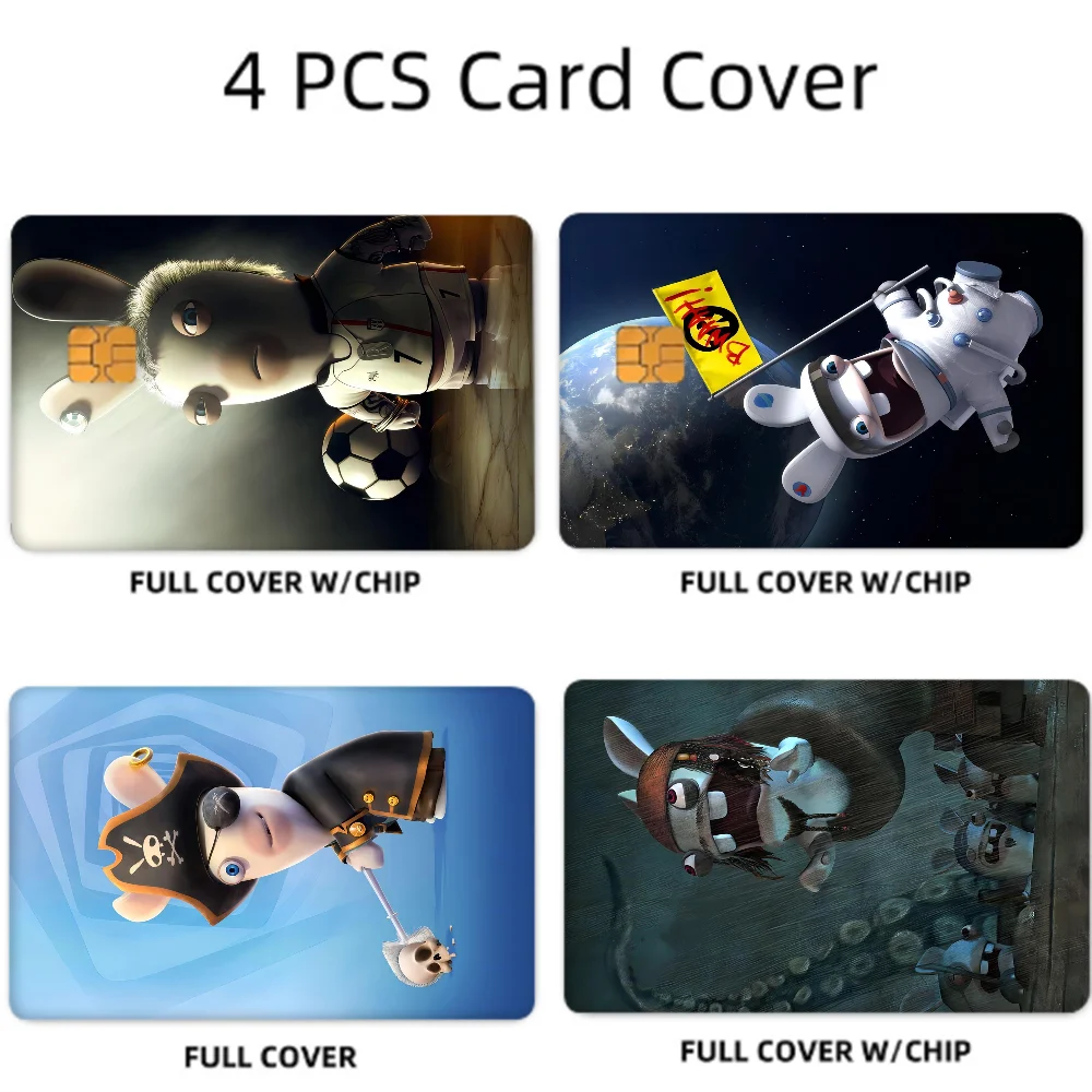 

Cartoon Raving Rabbids Game Game Anime Sticker Film Skin Cover Case For Small Large No Chip Debit Credit Card Front Side