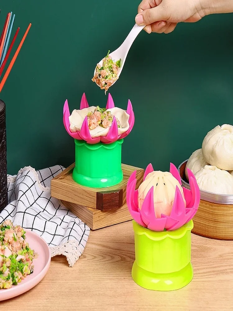 Chinese Baozi Maker Bun Dumpling Maker Plastic Steamed Bun Mould Stuffed Bun Making Mould Bun Cooking Tool Bao Steamer Dumpling
