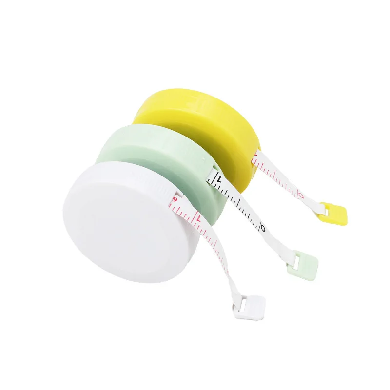 2pcs/Bag 1.5M Round Cute Mini Multi-function Automatic Shrink Tape Measure Three Measuring Tape Portable Tape Measure Soft Tape