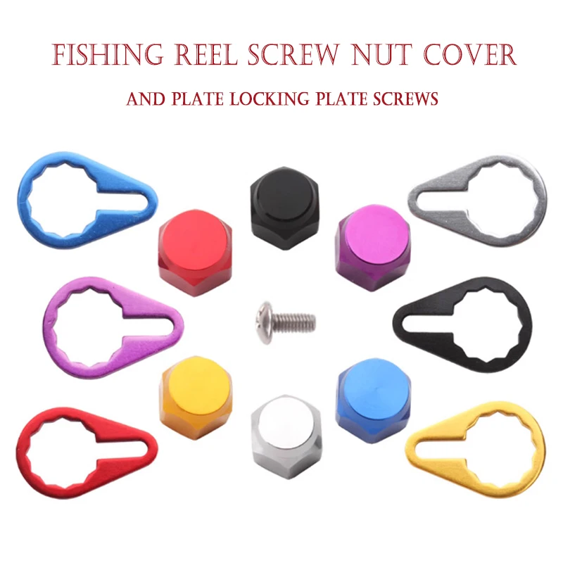 

Left/Right Handle M8 Nut Cover for Baitcasting Reel Fishing Reel Screw Nut Cover and Plate Locking Plate Screw fishing reel part