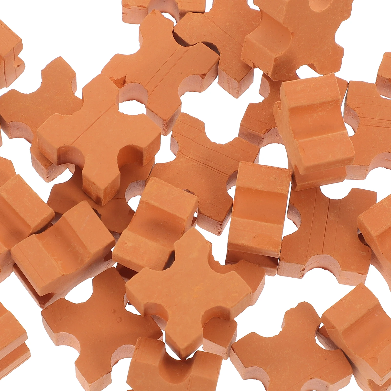 

50 Pcs Simulation Brick DIY Mini Building Bricks Models Tiny Dollhouse Ornament Soil Craft Blocks