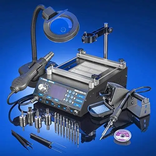 Cutting Edge in Technology • Model 5040-XR3 All-In-One Hot Air Rework & Soldering Iron Station with Preheater. Now Includes Plug