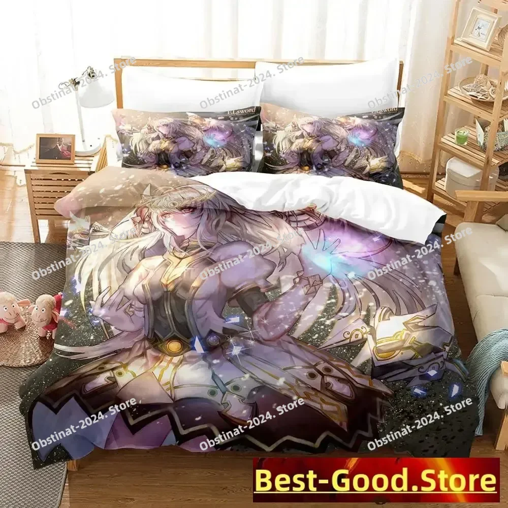 

Новинка 2023, комплект постельного белья Elsword, одинарный, полный, королевский размер, комплект постельного белья для взрослых и детей, пододеяльник для спальни, аниме parure de lit, кровать