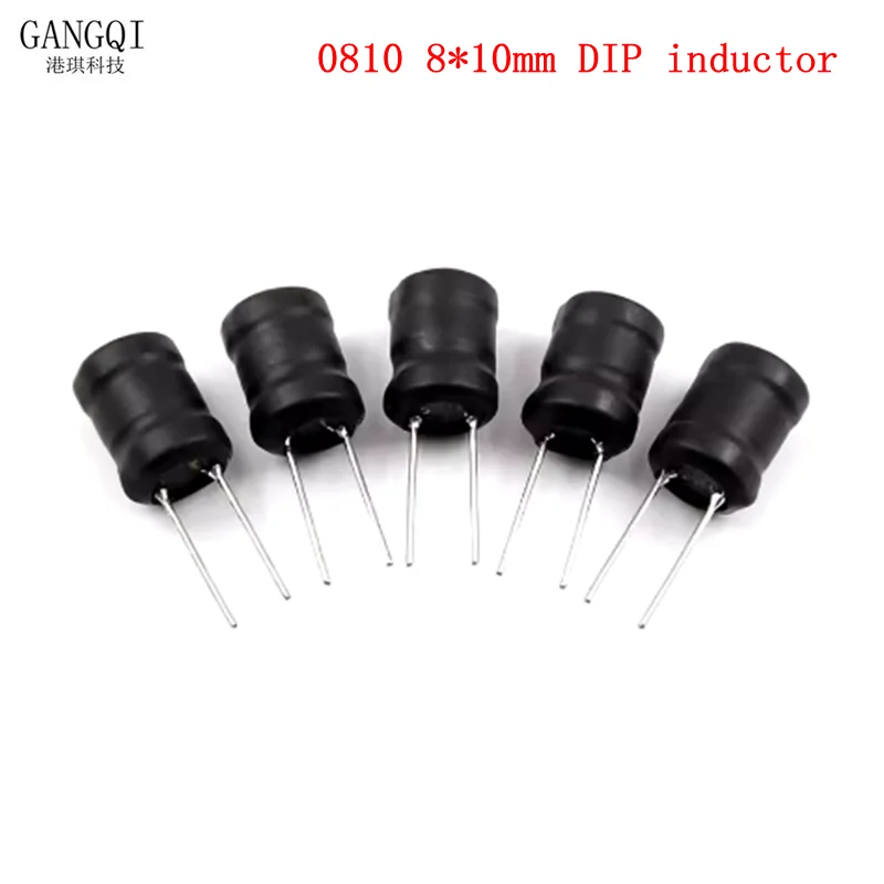 10PCS/Lot 0810 8*10mm DIP inductor 2.2uH 3.3uH 4.7uH 6.8uH 10uH 15uH 22uH 33uH 47uH 68uH 100uH 150uH 220uH 330uH