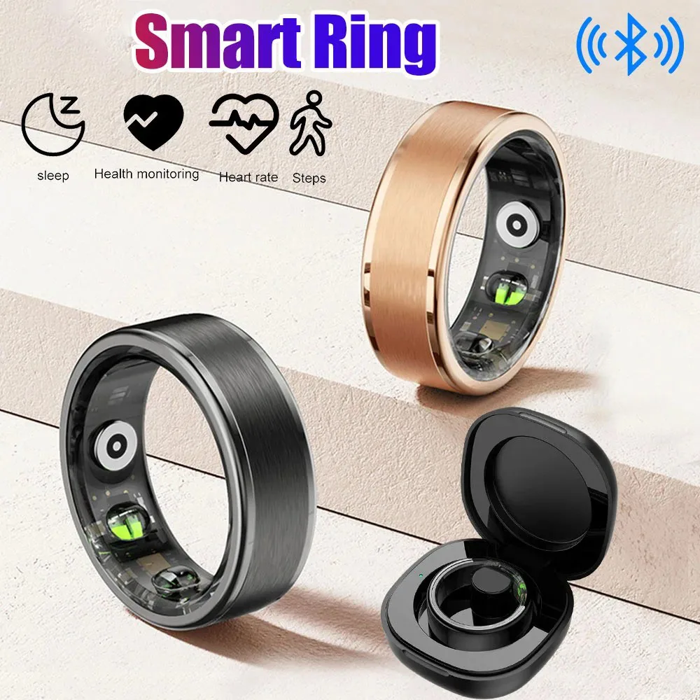 

Новый монитор здоровья Smartring Qring APP трекер сна фитнес водонепроницаемые 5ATM кольца для пар мужчина женщина подарок для телефона Android Ios