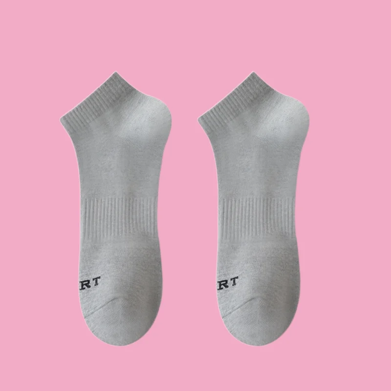 4/8 Pairs 2024 New Summer Thin Men's Socks Large Size Short Socks Solid Color Cotton Bottom Sports Breathable Mesh Socks