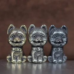 Cute Puppy Brass Knife Beads Animal Dog EDC Outdoor DIY Paracord Woven Lanyard Pendants Accessories Bracelets Charms Jewelry