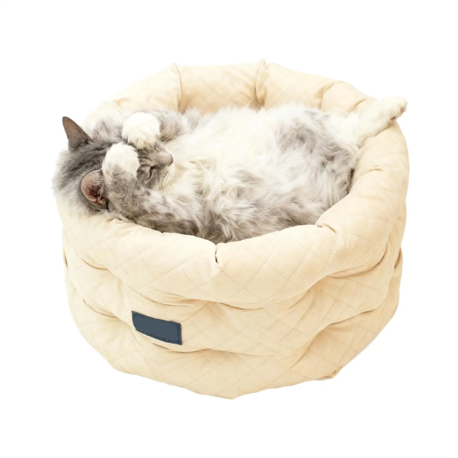 

Кровать для собак, круглая толстая подушка с приподнятым краем, круглые моющиеся кровати для домашних животных для кошек, удобные для котят, Рождество, зима, в помещении, на открытом воздухе