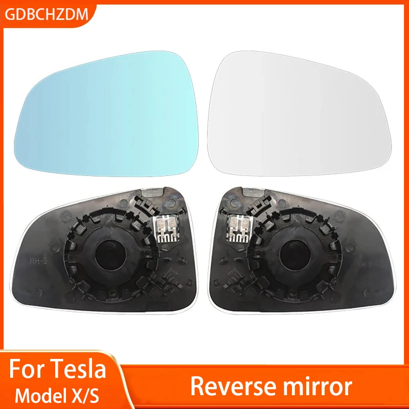 1Pair 800R Wide-Angle Large Vision Rearview Mirror Heating Replacemen Anti Dazzle Reversing For Tesla Model  X S Accessories