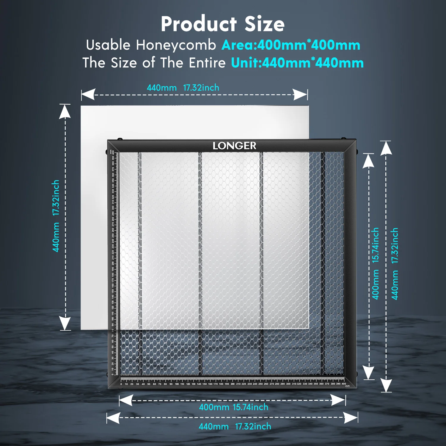 RAY5 20W Laser Engraver Cutting Machine + 440x440mm Honeycomb Panel + 70 pcs DIY Engraving Material Powerful Cutter Wood Tools