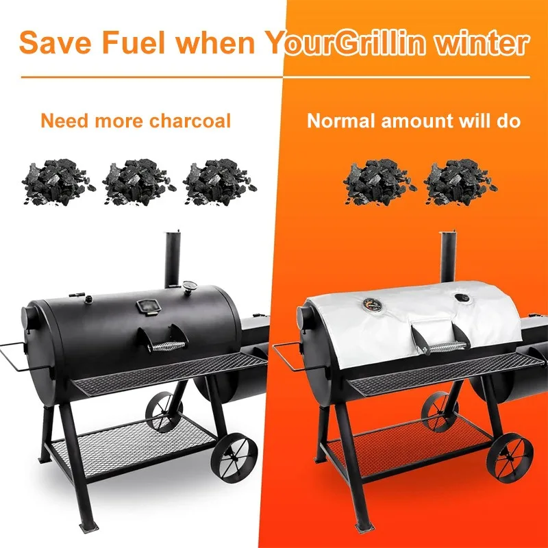 BBQ Accessories Smoke Blanket Jacket Grill Cover Winter Cooking Insulated Blanket