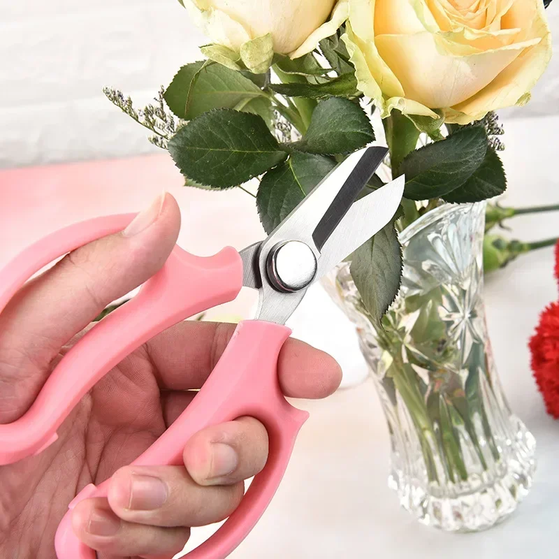 Gardening Shears Stainless Steel Flowering Scissors Flower Shop Pruning De-stemming Teaching Flower Pruning Tools