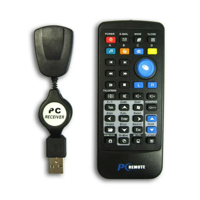 Control remoto de ratón inalámbrico IR HTPC, USB, portátil, PC, Control remoto de medios inalámbrico, teclado, controlador central