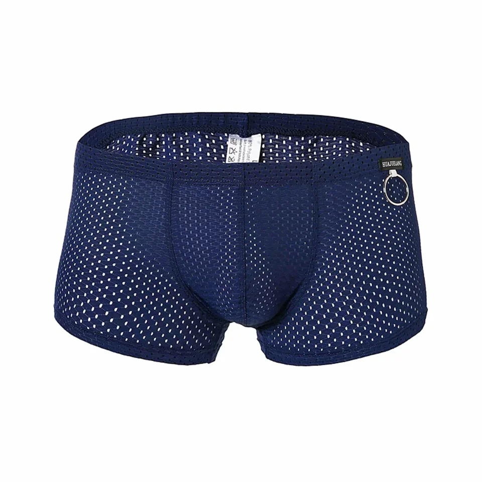 

Men's Boxer Shorts Man Underwear Mesh Lingerie Breathable Comfortable Panties Jockstrap Men Boxers Bulge Pouch Male Underpants
