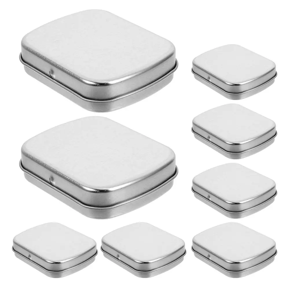 

8 Pcs Tinplate Box Storage Cases Trinket Candy Favor Containers Small Boxes Mini