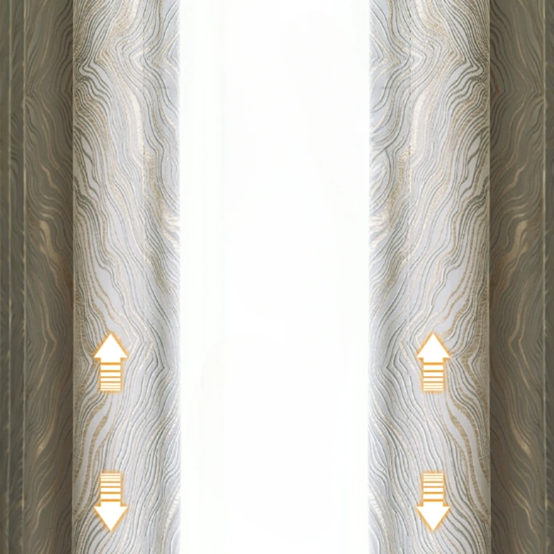 Fashion silver Luxury Curtains for Living Room Bedroom Dining Jacquard Soft Fabric Finished 70% Blackout Window Decor