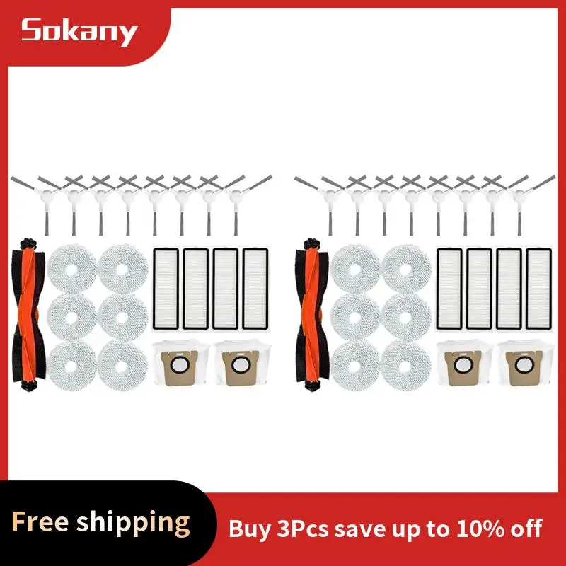 A68M-2 Set Für Xiaomi Roboter Vakuum X20 + / X20 Plus Staubsauger Kit Wichtigsten Seite Pinsel Hepa-Filter Mopp tuch Staub Taschen