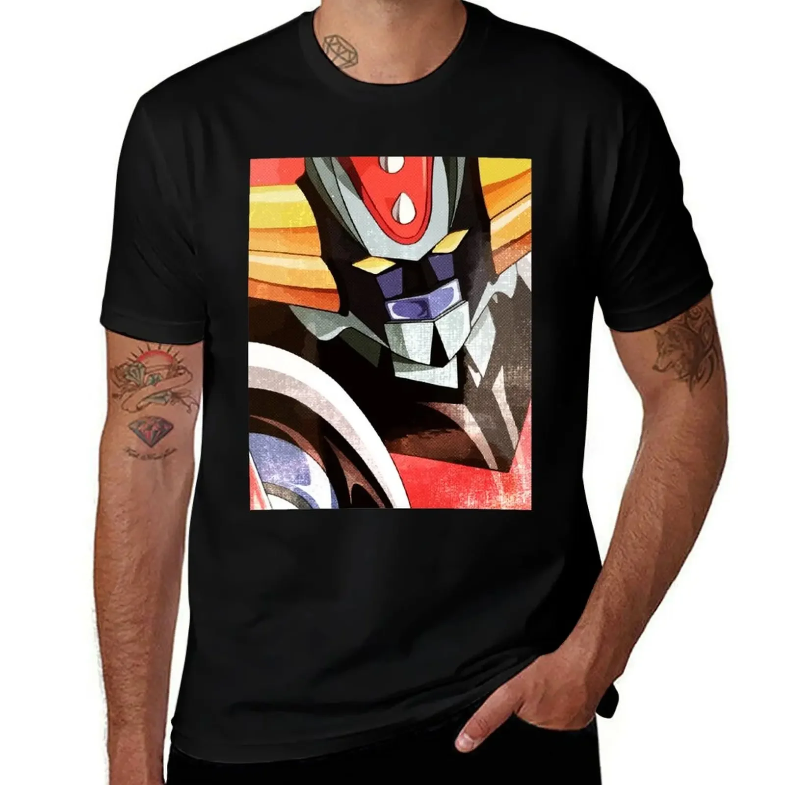 

UFO Grendizer T-Shirt summer top graphic t shirt vintage Short sleeve tee men t shirts high quality