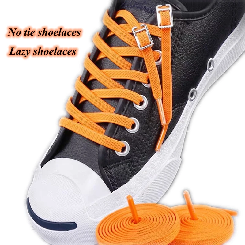 

Резиновые шнурки для кроссовок 1 пара, эластичные, без завязывания, быстрое прилегание, плоская подошва, для бега, 24 цвета