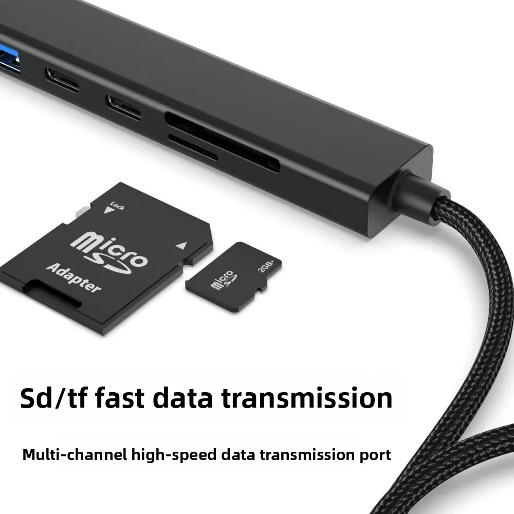 Dual Type-C Host 11-in-1 Multi-Function Docking Station, Laptop Adapter with USB 3.0 Expansion Splitter Tools