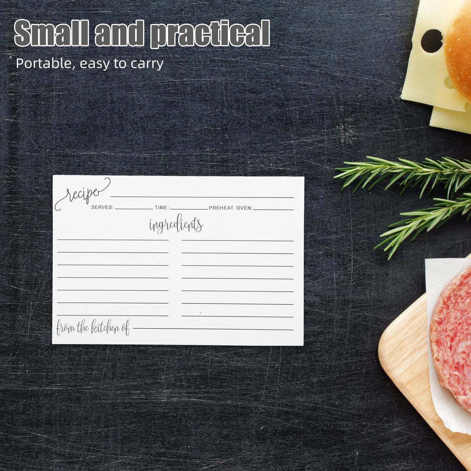 50pcs Blank Recipe Double Sided Kitchen Recipe For Writing Cooking Baking Recipes Lunch Notes Coffee Drink Recipes Wedding