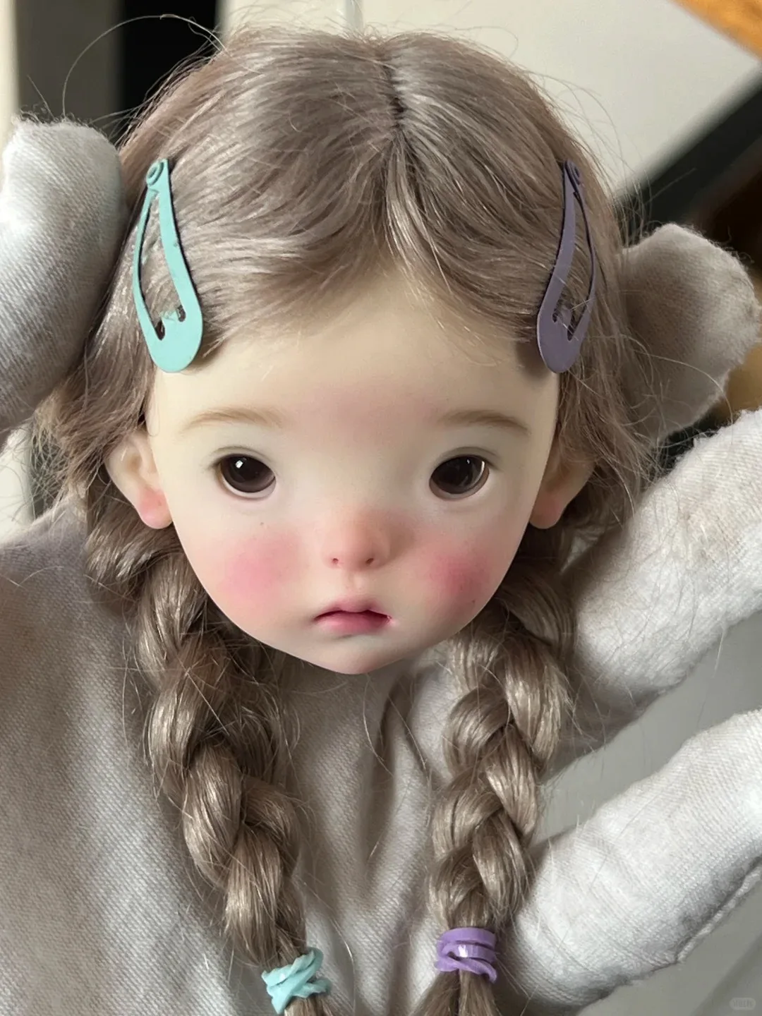SD BJD Doll 1/6 Landoudou Head hermosa chica maquillaje juguete de resina de alta calidad regalo solo una cabeza envío gratis