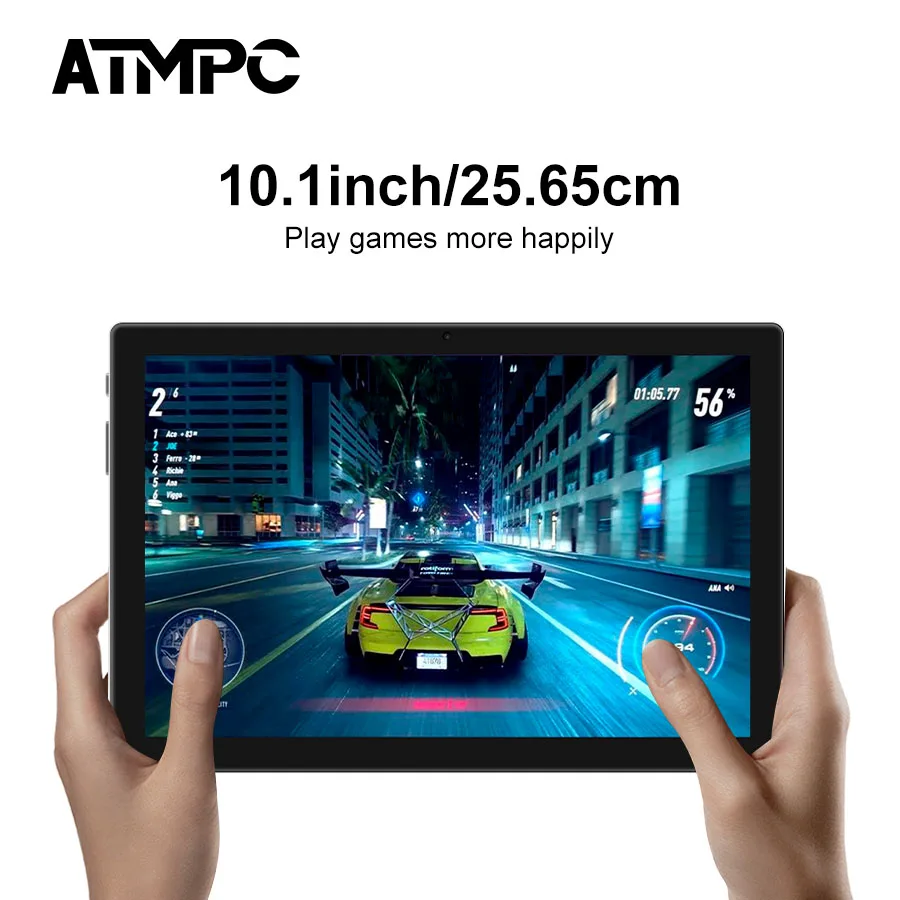 Tablet PC ATMPC da 10,1 pollici, Android 14, 12 GB di RAM, 128 GB di ROM, Octa-Core, schermo IPS 1280*800, BT 5.4, tablet WIFI 6 da 2,4 GHz/5 GHz
