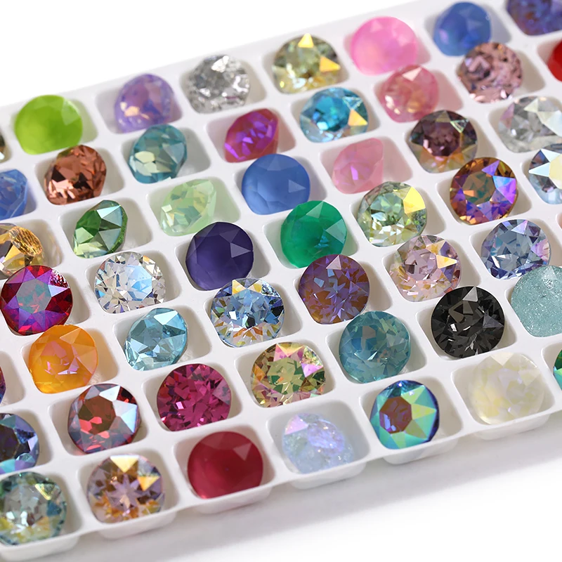 K9 Glass Rhinestones 8mm Glitter Crystals Accessories DIY Crafts Decoratian High Quality Pointback Stones Glass Gemstones
