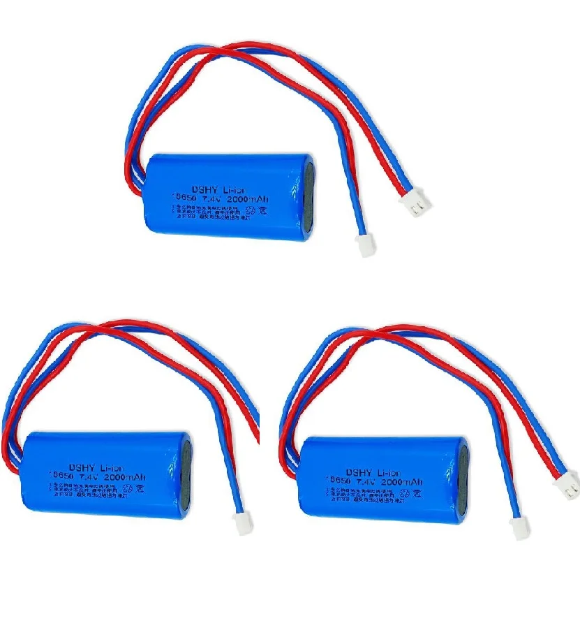 7.4V 2000mAh 18650 Li-ion battery  for Electric Toys water bullet gun toys accessory 7.4V battery for Vehicles RC toy