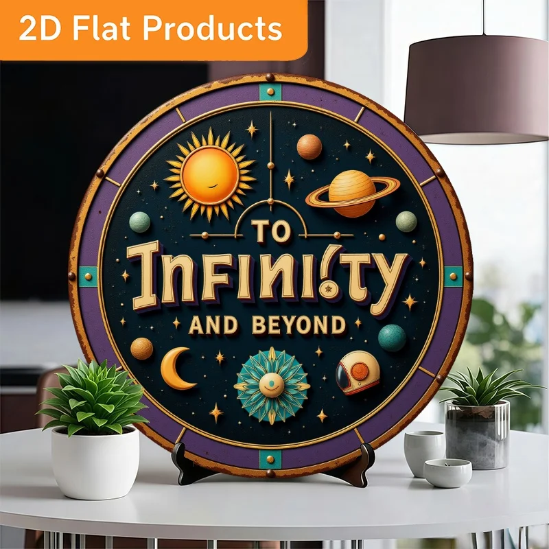 Round Aluminum Wall Art Sign 