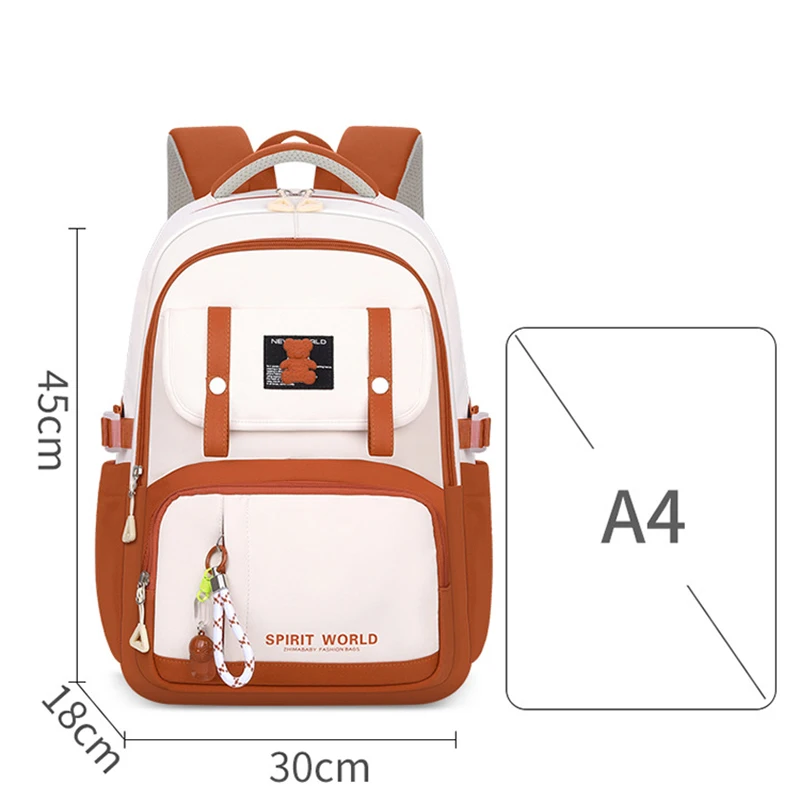 Mochilas escolares impermeables de nailon para niños y niñas, bolsa de libros para niños de grado 1 a 6, 5 colores