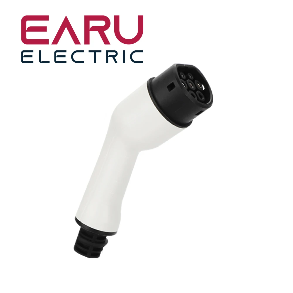 EV Carregador Plug Adapter, Tipo 2, EVSE Charger, Feminino IEC 62196 Conversor, Carro elétrico, Estação de carregamento do veículo, Earu, 16A, 32A