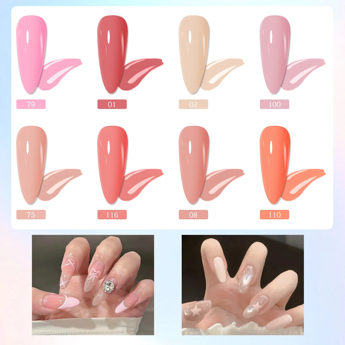 طقم مكون من 9 قطع من طلاء أظافر شبه دائم يدوم طويلاً، خالي من الكحول، قابل للإزالة، مناسب للمنزل والصالون الاحترافي DIY. #3