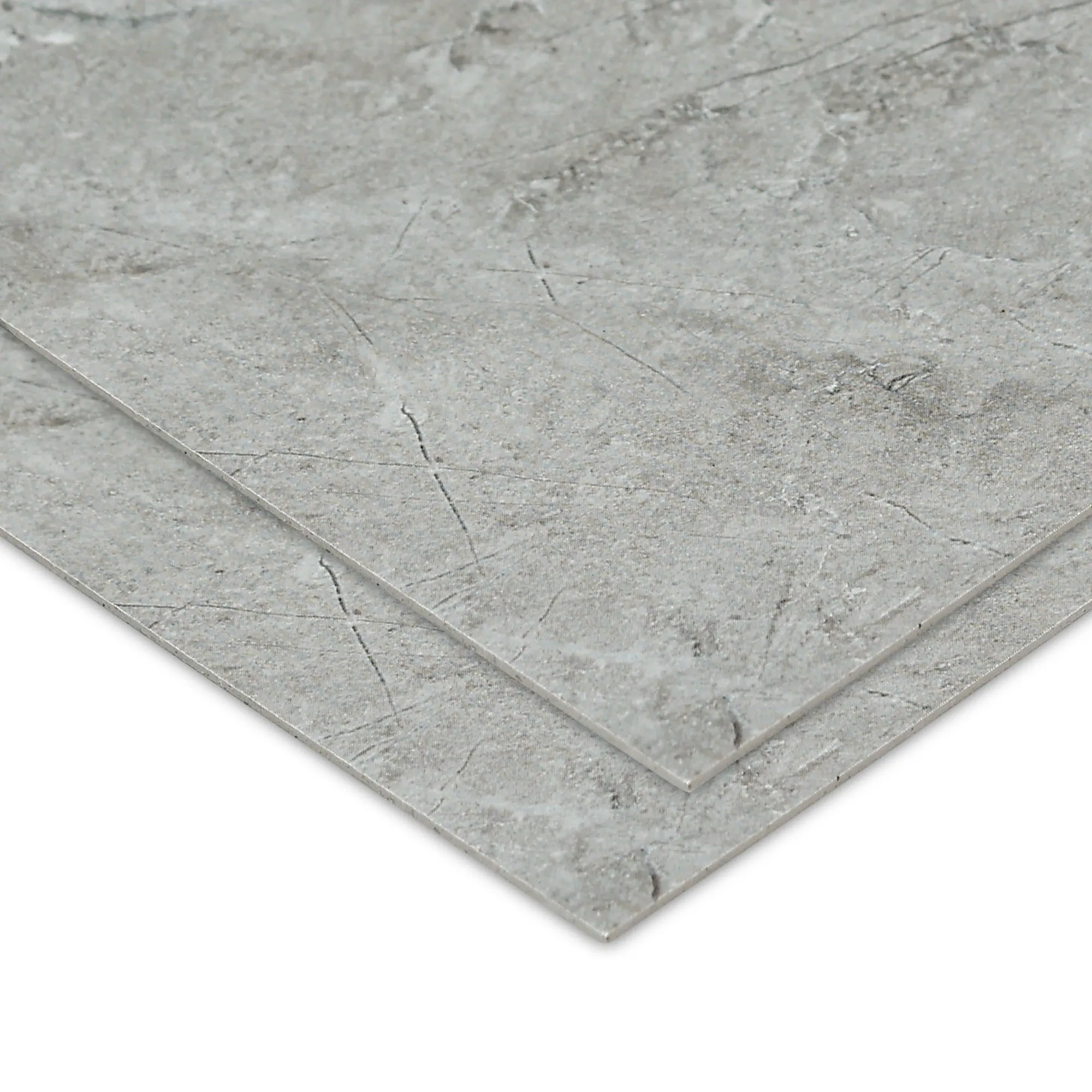 

4 MIL x 18" x 18" Grey Peel and Stick Water Resistant Vinyl Tile Flooring, Newly UV Surface Flooring, 24-Tile 54 sq. ft.