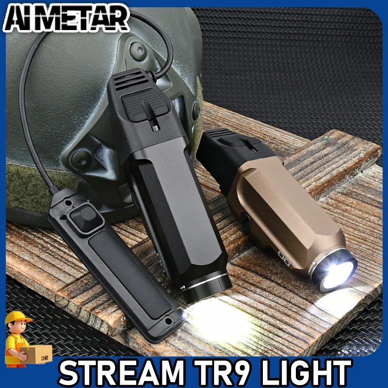 

STREAM TR9 Tactical Flashlight High Lumens Scout Weapon Light Fit ar15 optic Hunting Airsoft accessories 20mm rail M300 X300