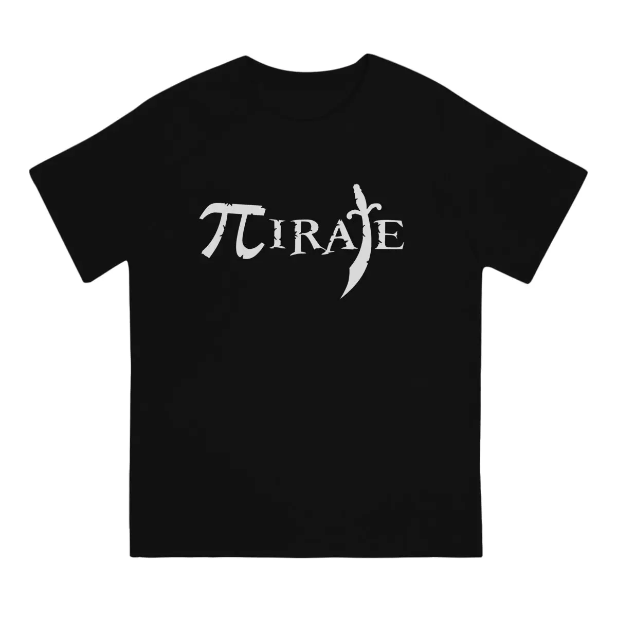 Men Pi Symbol Pirate T Shirt Disney Pirates Of The Caribbean Pure Cotton Clothes Funny Short Sleeve Crew Neck Tees T-Shirt