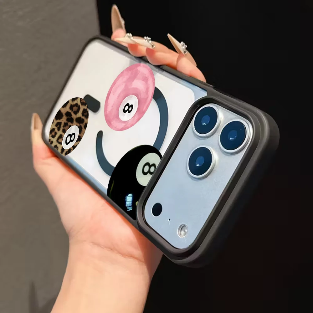 Retro-Billard 8 Klare Hülle für Magsafe iPhone 15 16 Pro Max 17 14 11 13 12 Pro Max Plus Hülle Magnetisches Kabelloses Laden Coque – Detail 11