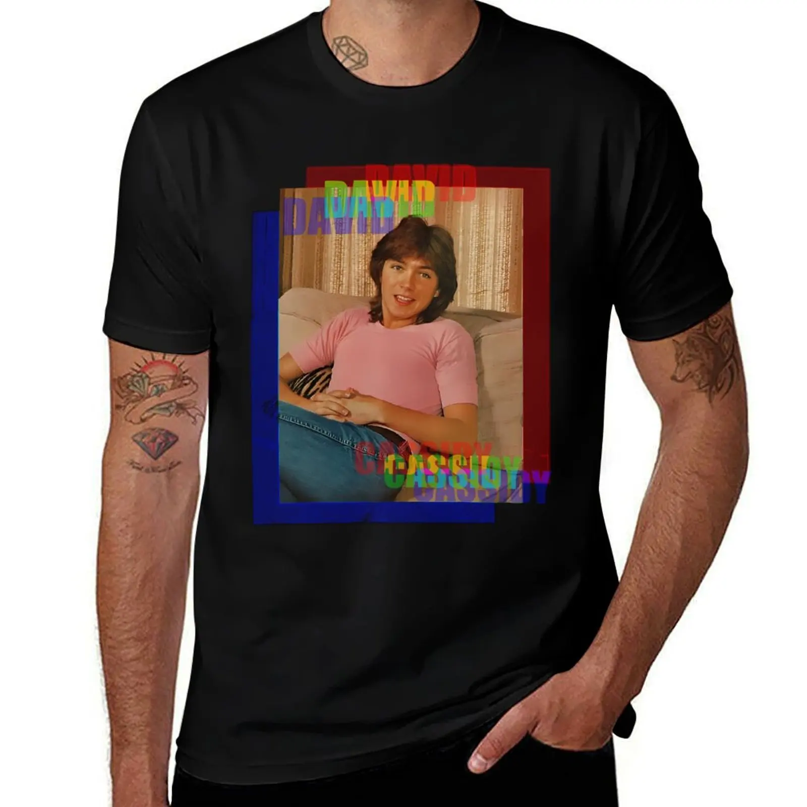 

David Cassidy T-Shirt blacks affliction shirts sports fans Clothing plain white t shirts men