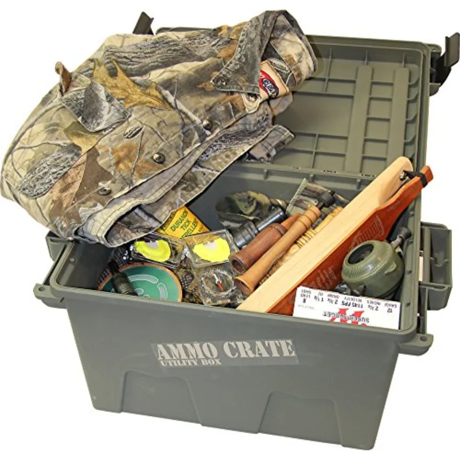 MTM ACR718 Ammo Crate Utility Box for Survival and Hunting Gear Storage with ORing Seal for WaterResistant Dry Storage Double P