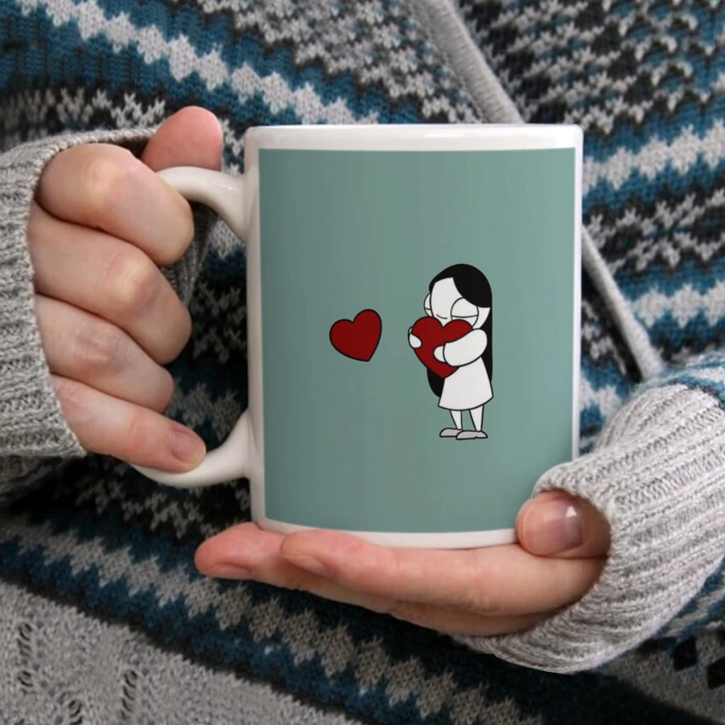 

Catana HeartsCoffee Mug Tea Cup 11oz Coffee Cup Funny Birthday Ceramic Mug Personalized Cup