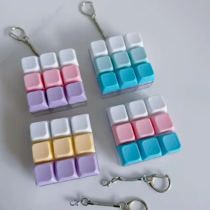 9-Tasten-LED-Tastenkappen-Schlüsselanhänger, Finger-Tastaturkappen, Spielzeug-Schlüsselanhänger, Stressabbau-Gadget, Zeitvertreib für Erwachsene – Detail 15
